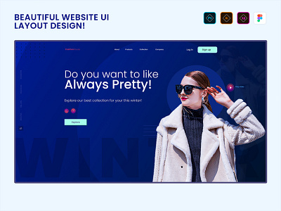 Beautiful website UI layout