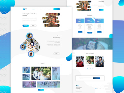 Wedding Photo Landing Page Design Concept