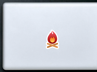 Warm Campfire Sticker logo