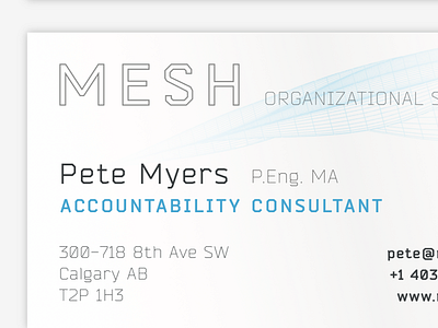 MESH business card