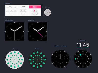 Apple iOS Clock Pattern UI Design applewatch ios ui ui design ux