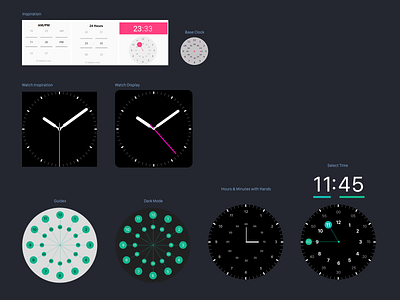 Apple iOS Clock Pattern UI Design