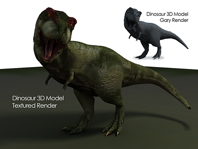 3D Dinosaur Character Model 3d character dinosaur maya modeling photoshop realistic render shadow texture