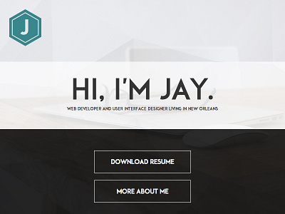 Minimal Personal Landing Page about personal portal single page