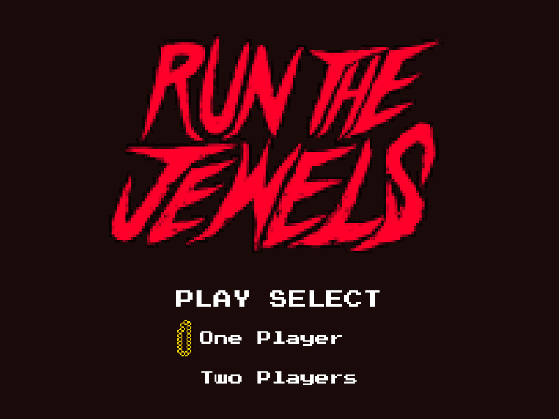 Run The Jewels 8-Bit Title Screen 8 bit animation gif nes nintendo title screen video game