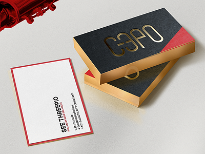 C-3PO Brand Identity & Business Cards branding business cards c 3po design fancy foil gold graphic design identity logo print star wars