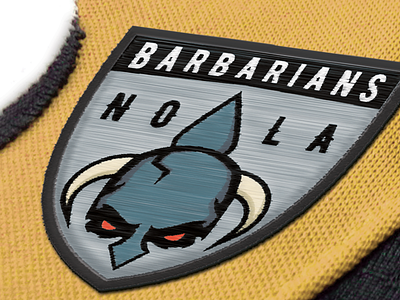 Barbarians RFC Embroidered Patch Crest barbarian branding embroidered fleur de lis logo new orleans patch rugby sports viking warrior