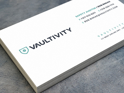 Vaultivity Branding & Business Card Design branding business card corporate crest design identity lock logo print security shield vault