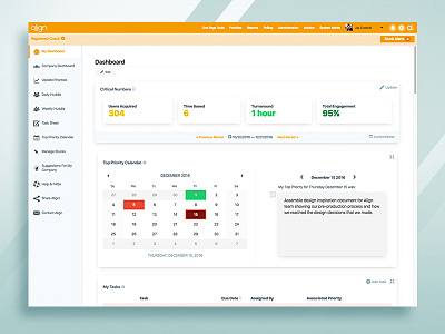 Align App Dashboard Interface Design