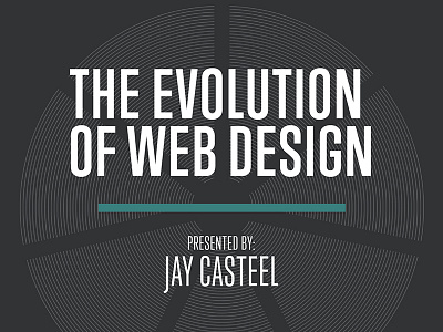 Evolution of Web Design Presentation Slides graphic design history meetup minimal presentation slides speaking web design
