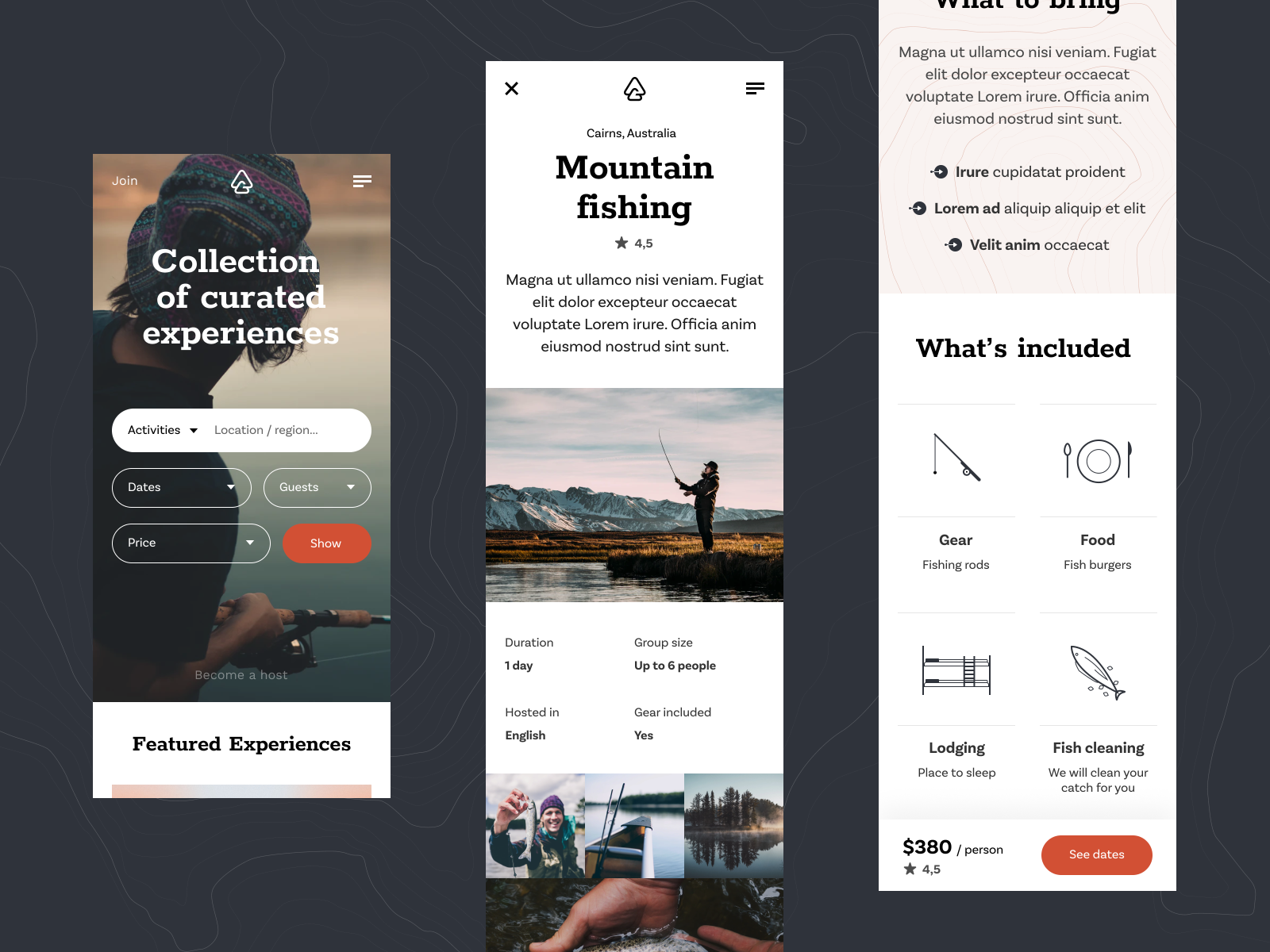 Outguided - mobile screens by Arkadiusz Stanikowski on Dribbble