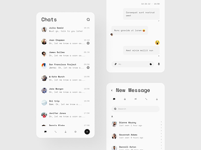 Telegram Mobile App Redesign app call chat clean contacts figma inbox ios iphone light message minimal mobile product design search simple ui uiux ux voice