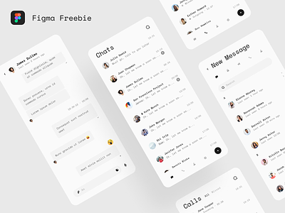 Freebie - Telegram Mobile App Redesign app call chat clean contacts figma free freebie freebies inbox light message minimal mobile product design search simple ui uiux ux