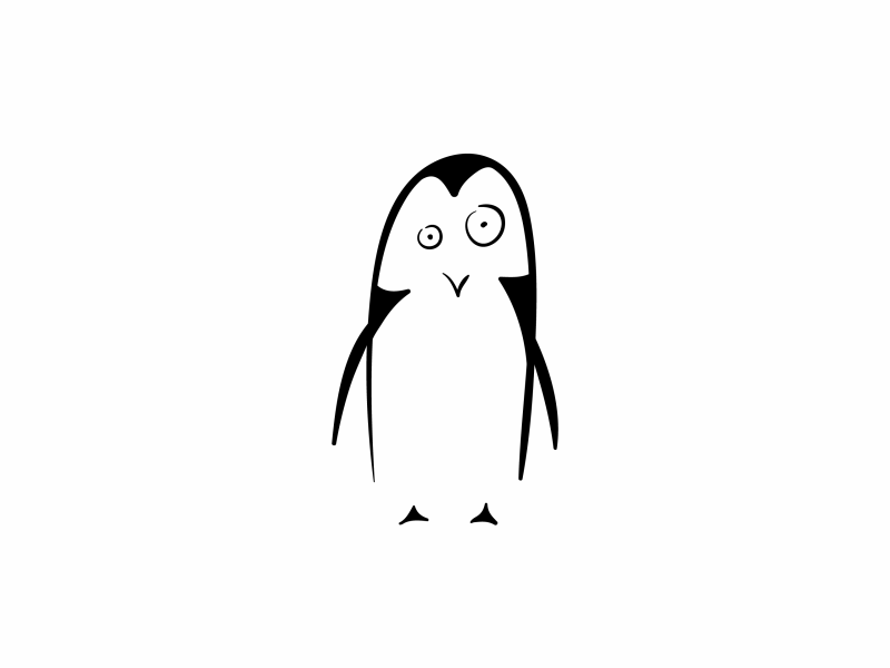 Marce Pan animation hero illustration lines penguin stop motion tuxedo