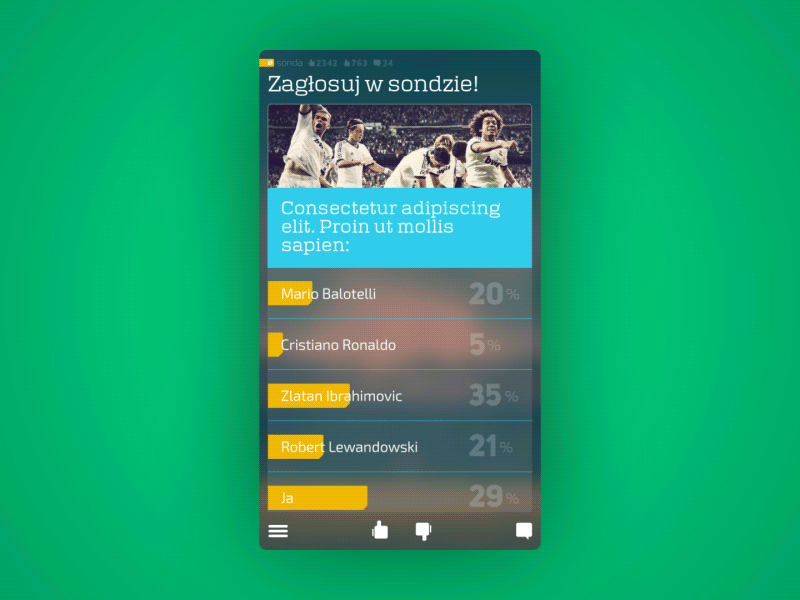 Fangol voting android diagram football ios mobile polling precent product design question soccer ui ux vote