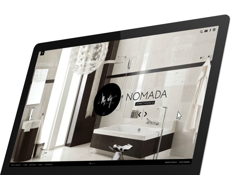 MyWay animation bathroom design graphic navigation scroll ui ux web webdesign website