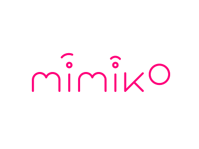 mimiko brand branding children id identification kids logo logotype mark simple type typography