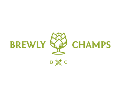 Brewly Champs - logo & name beer branding brew craft hop id identification identity logo logotype mark name naming stationery type typography vector