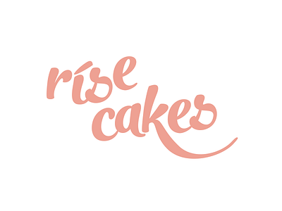 Rise Cakes - logo branding cakes healthy id identification light logo logotype natural rice simple typography vector