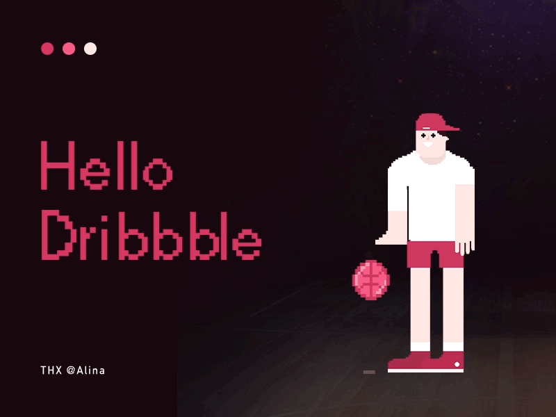 Hello Dribbble pixel ui