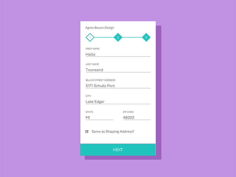 Daily UI #002 - Credit Card