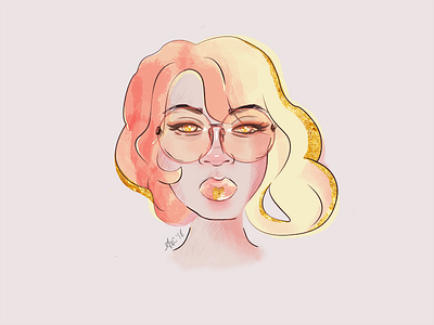 Gold Series | Rose Gold illustration illustrator international womens day intl womens day photoshop portrait portraiture watercolor womens day