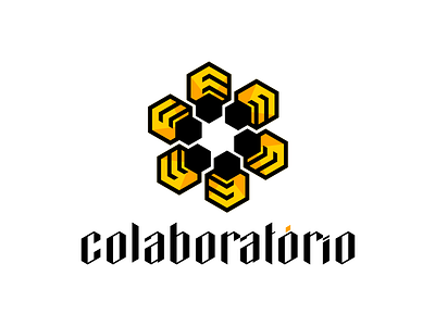 Colaboratorio bee brand colaboration cowork coworking logo