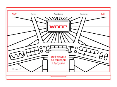 WARP Website branding clean color design grid illustration portfolio web