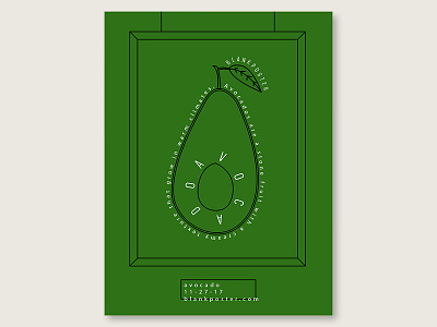 Blankposter "Avocado" avocado blankposter colour gradient green poster shape type