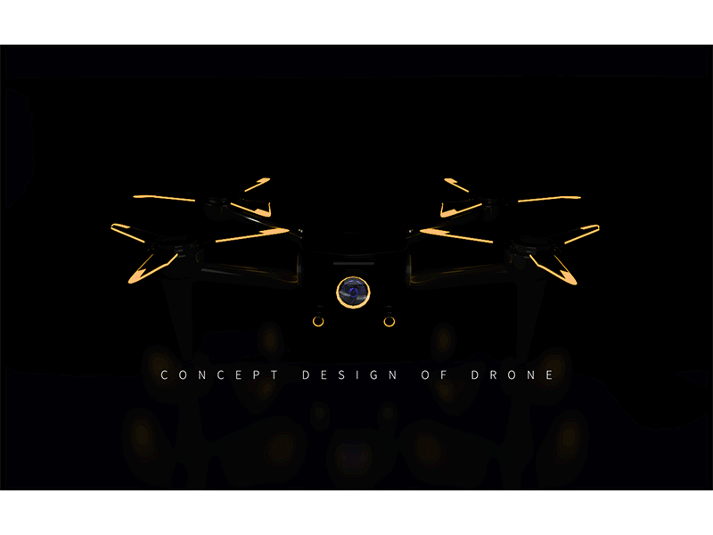Concept design of drone animation branding c4d design