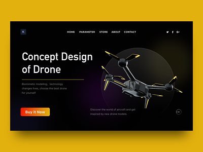 Drone-web c4d design ui ux vector