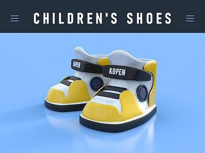 Children's shoes animation c4d design graphic design illustration ui ux
