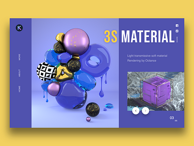 3s material c4d design ui web