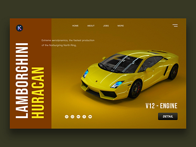 Lamborghini c4d design ui web