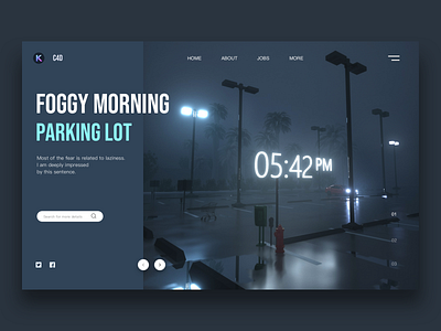 foggy morning c4d ui web