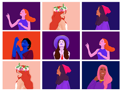 The characters' emotions emotions feelings girl illustration