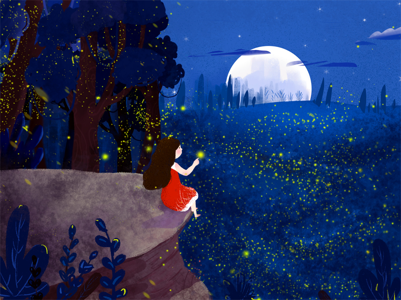 Night of the Firefly by Yuki for NBSP on Dribbble