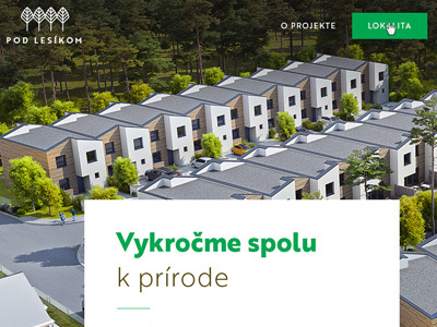 Website for Pod Lesikom property developer creative design homepage landing page property typography ui ux webdesign