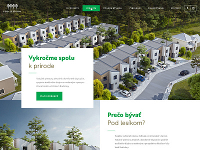 Website for Pod Lesikom property developer