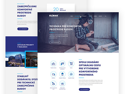 Website for KLIMAK creative design homepage typography ui ux webdesign website