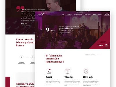 Website for Diamonds of slovak business awards business creative design homepage landing page technology typography ui uidesign ux webdesign website