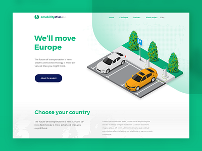 Emobility Atlas Website creative design homepage landing page ui ux webdesign website