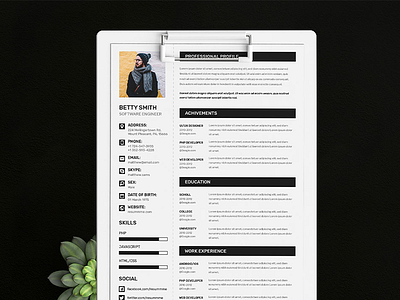 Free Minimal Resume Template