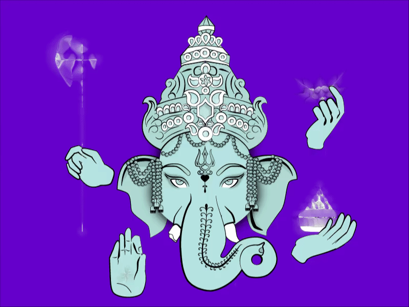 Ganesha animation digital ganesha gif graphic illustration india