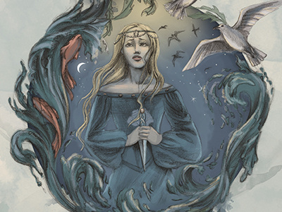 The mermaid's dilemma mermaid nautical little mermaid illustration