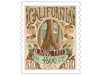 Postage Stamp Design for California