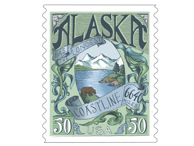 Postage Stamp for Alaska