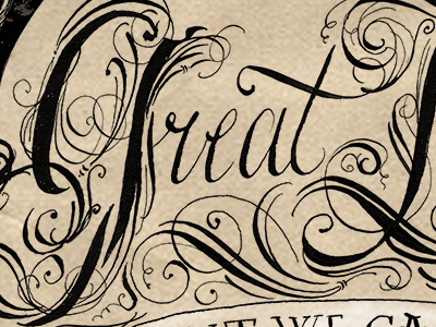 Great Love Quote calligraphy hand-drawn lettering lettering