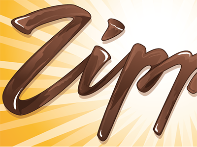 Chocolate type hand-drawn lettering lettering type