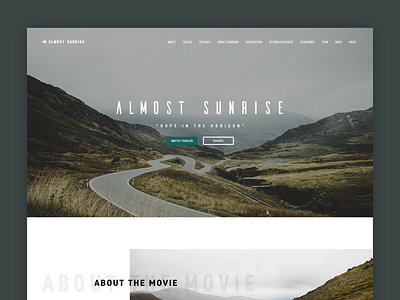 Almost Sunrise design minimal ui ux web website